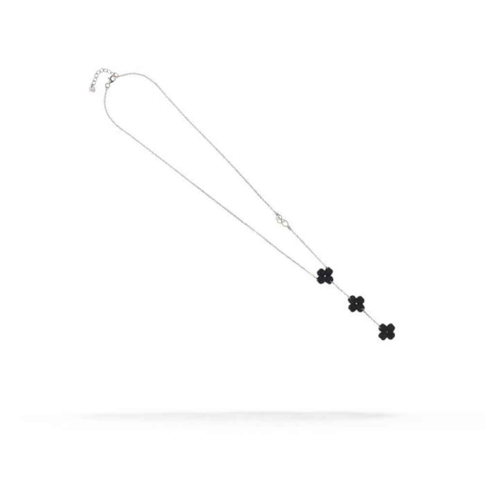 Macrame Necklace With Silver Chain - image 5